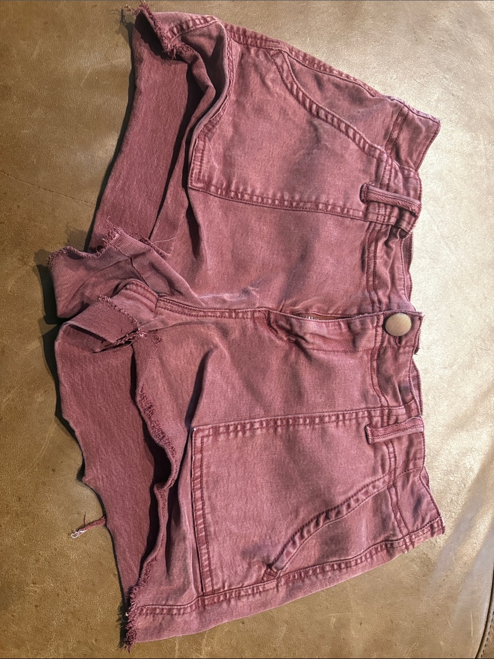 BKE Women's Distressed Rose Denim Shorts